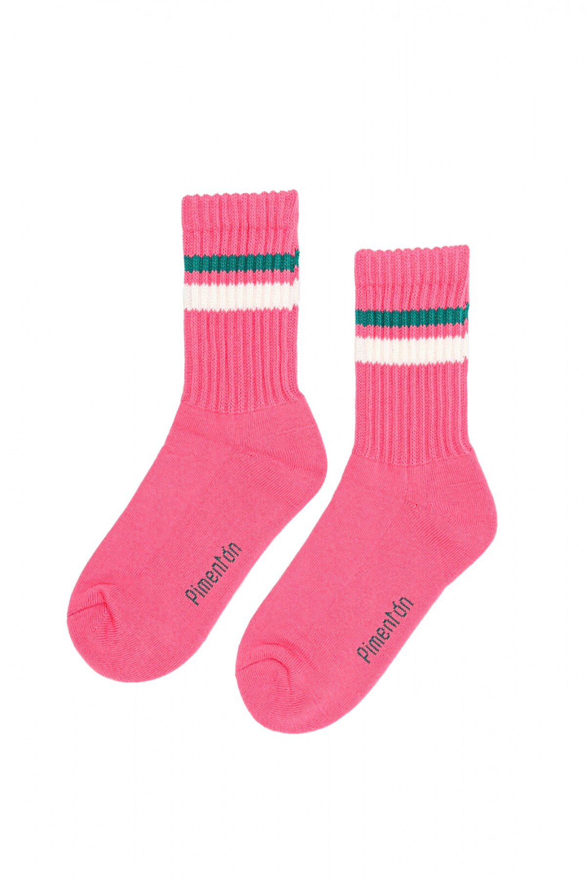 Media Larga Rib Fucsia