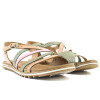 Sandalias Country Tiras de Mujer - 23908 Marron-verde