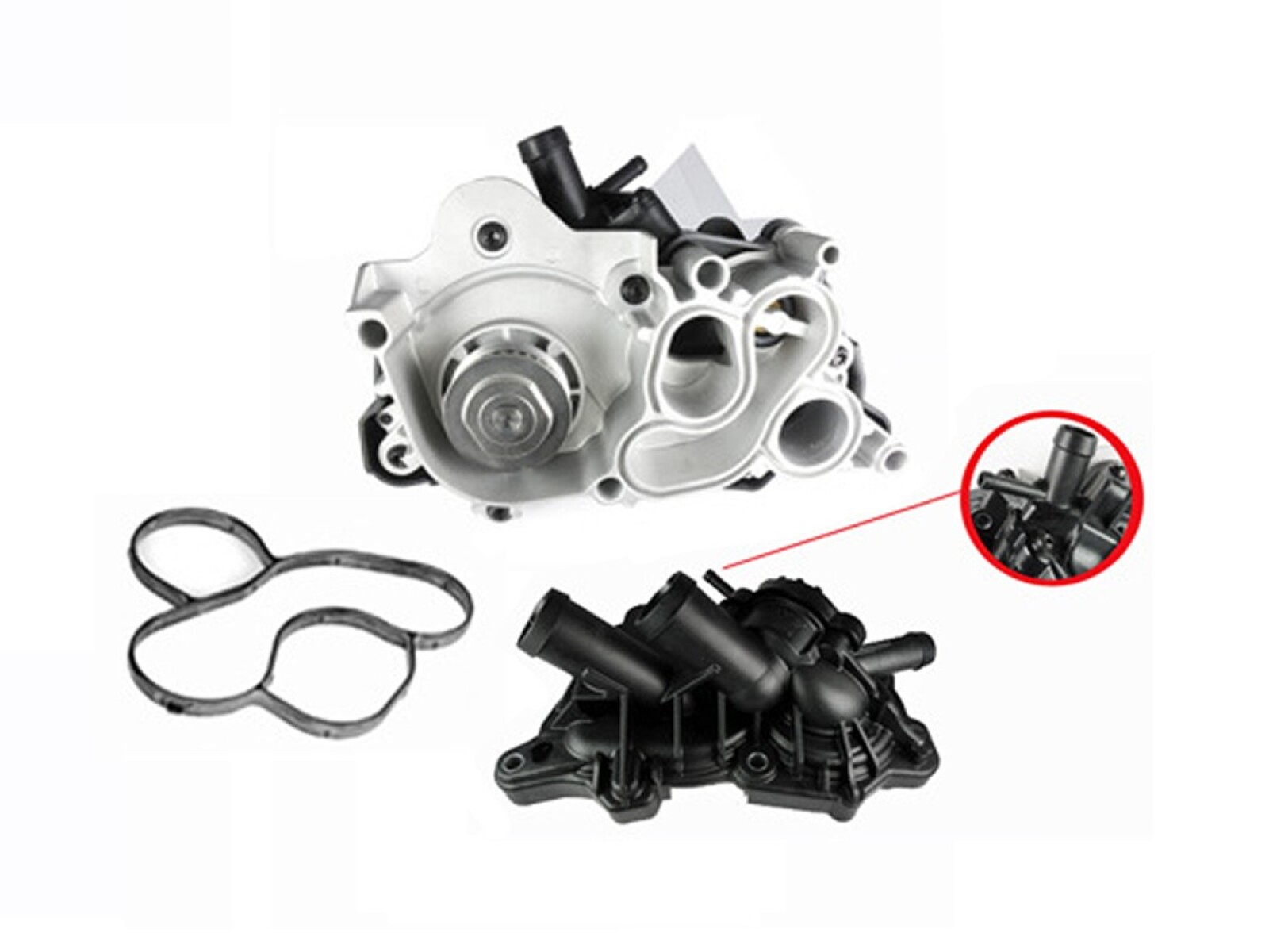 Bomba Agua c/Carcaza Audi A1/Q2 Basic/Q3/A4/A3 Seat Ibiza V/Arona/Leon Sc Volks Fox/Tiguan/Saveiro Cross/Polo/New Beetle/Golf/ 