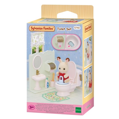 Sylvanian Families Set Baño Interactivo Muebles Inodoro Casa Variante Modelo Baño