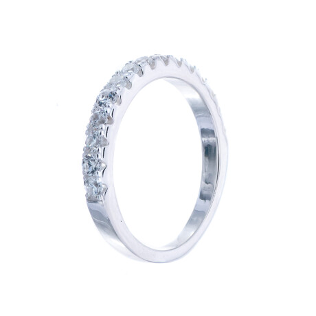 Anillo Fiona en plata 925 con circonias, Modelo Medio sin fin. Anillo Fiona en plata 925 con circonias, Modelo Medio sin fin.