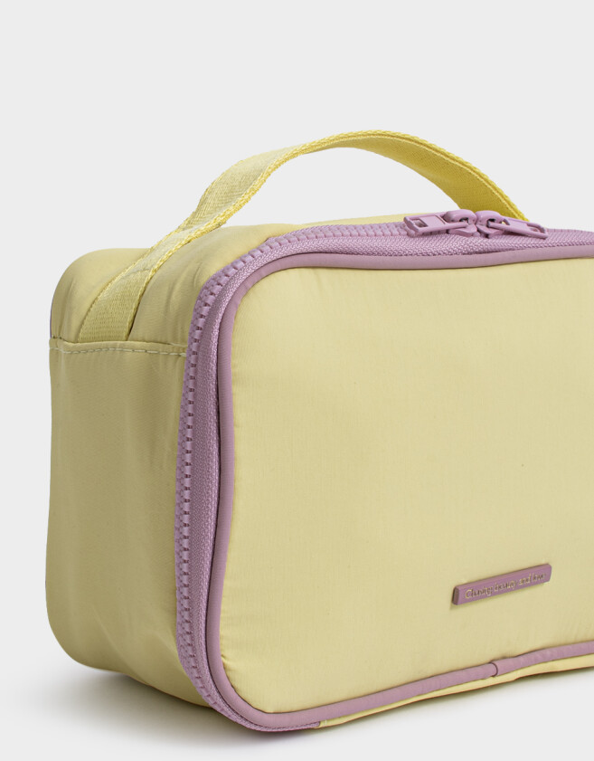 Porta Cosméticos Estampados Portacosméticos Con Manija - Amarillo Claro