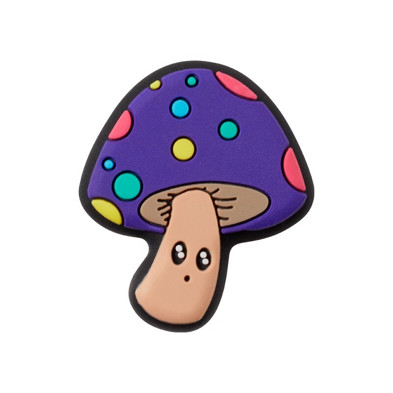 Jibbitz™ Charm Purple Mushroom Character Multicolor