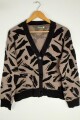 CARDIGAN C/VISCOSA KNOT HABANO/NEGRO