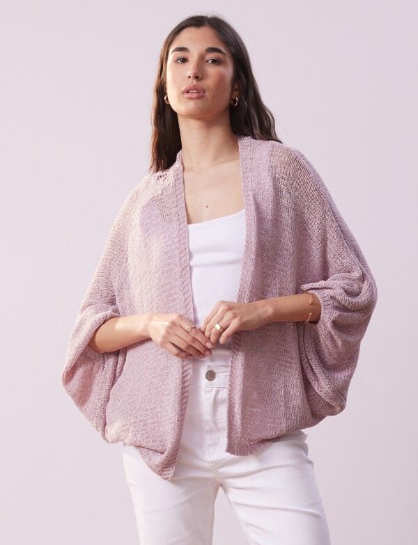 Cardigan Calado LAVANDA CLARO