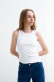 Musculosa en rib basica BLANCO