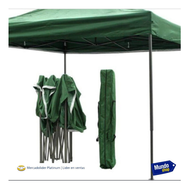 Gazebo Plegable Toldo Super Reforzado 2x2x2 Filtro Uv 15KG Verde