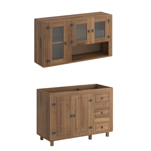 Mueble De Cocina Aereo Alacena + Bajo Mesada Madera Mueble De Cocina Aereo Alacena + Bajo Mesada Madera