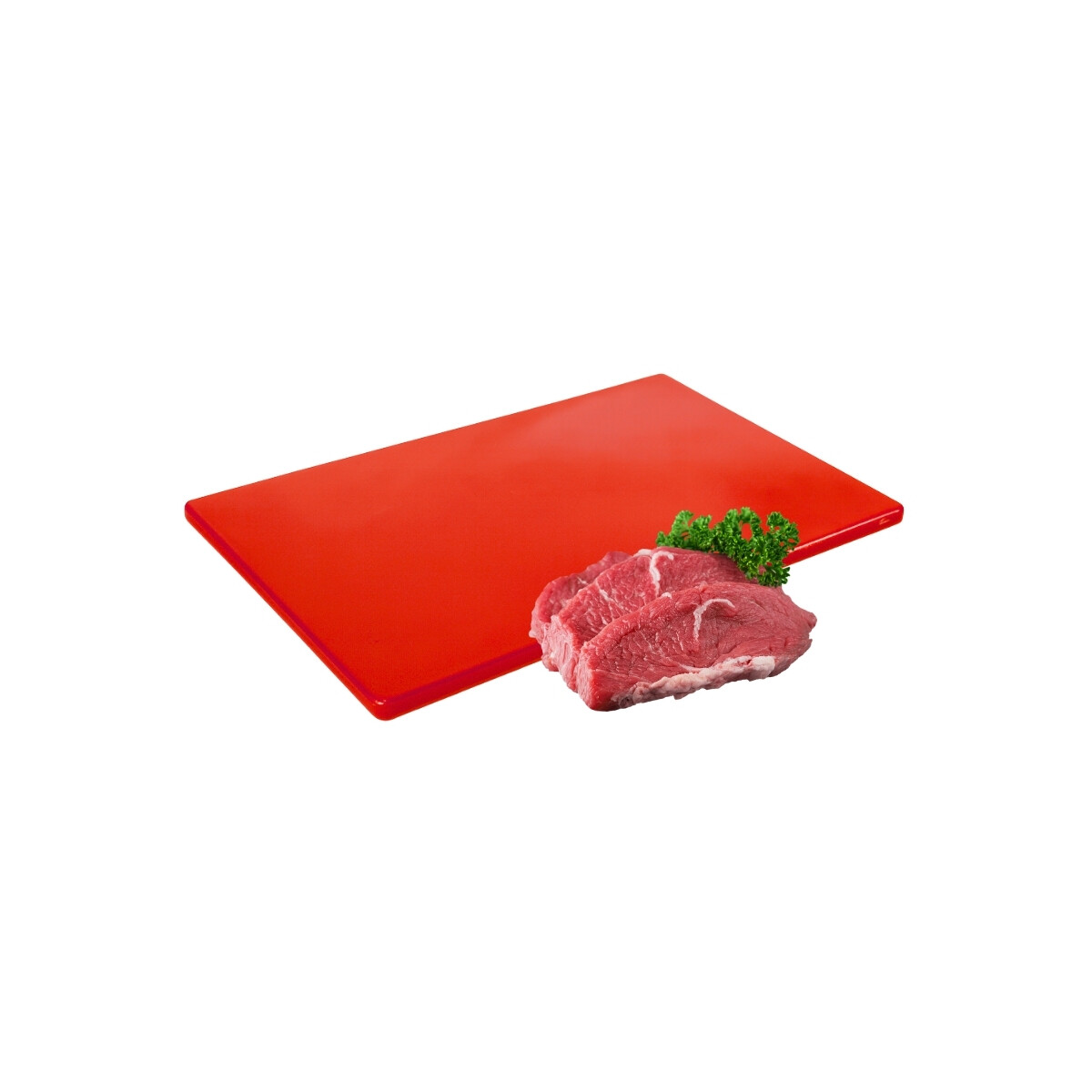 Tabla de Corte de Polietileno Roja 30 x 45 x 1.3 cm 