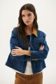 CHAQUETA JEAN CUELLO CAMEL