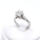 Anillo En Oro Blanco 18K Y Brillante Anillo En Oro Blanco 18K Y Brillante