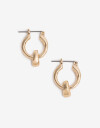 Aros Argollas Metal Argollas De Metal Bañado En Oro - Dorado