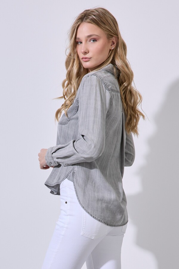 Camisa Tencel GRIS