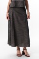 FALDA LINO RAYA NEGRO