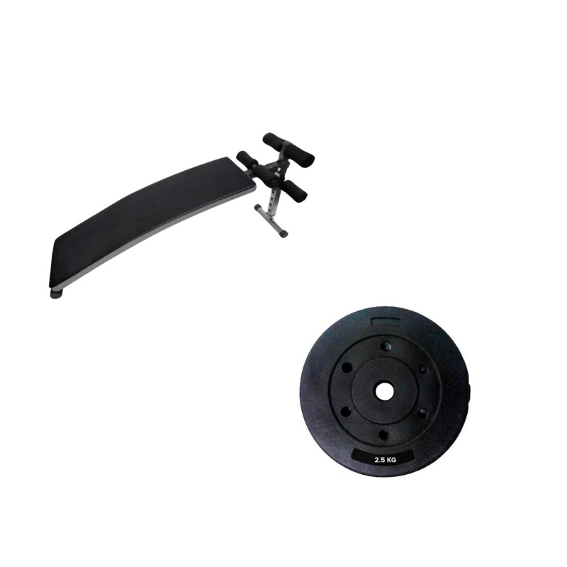 Banco Abdominal Plegable + disco 2.5kg Banco Abdominal Plegable + disco 2.5kg