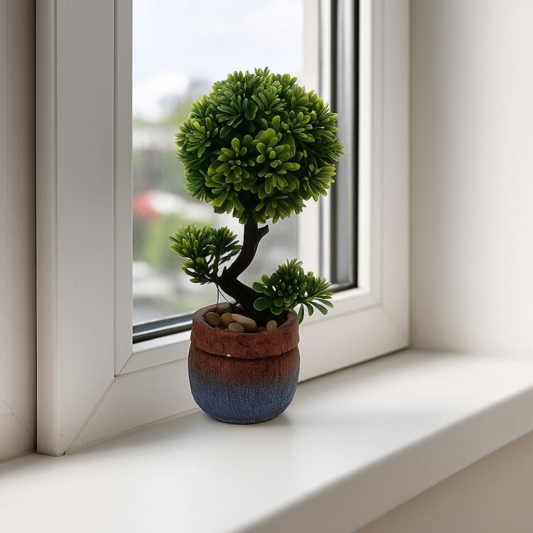 PLANTA DECORATIVA BONSAI CON MACETA CEMENTO PLANTA DECORATIVA BONSAI CON MACETA CEMENTO