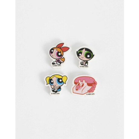Set De Gomas De Borrar ''chicas Superpoderosas'' Combinacion Multicolor