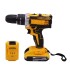 Taladro Percutor Atornillador Inalámbrico + 2 Baterías + Acc Color Amarillo Negro
