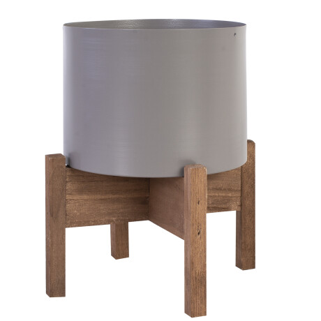 MACETA POLIPROPILENO NATURAL-BEIGE CON BASE