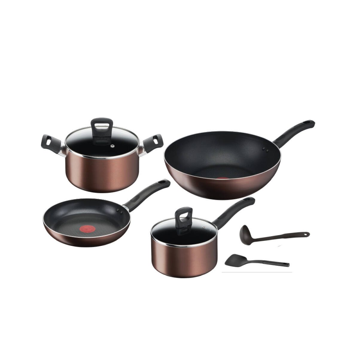 BATERIA DE COCINA TFAL DAY BY DAY 8PCS - ALUMINIO 