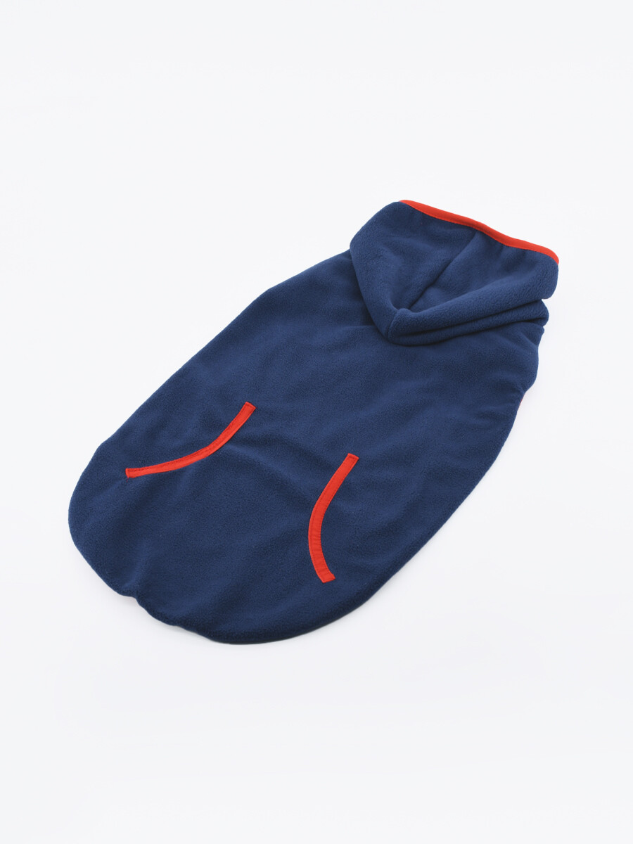 CAPA POLAR CON CAPUCHA - AZUL 