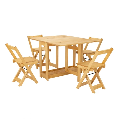 Conjunto Desayunador 4 Banquetas Marsala Natural Conjunto Desayunador 4 Banquetas Marsala Natural