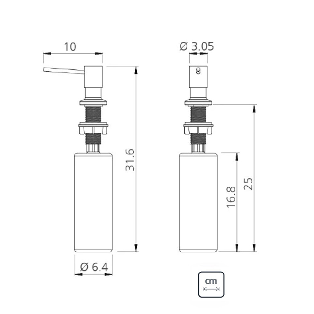 DISPENSADOR DE JABÓN ACERO INOXIDABLE 304 / 500 ML TRAMONTINA Dispensador De Jabón Acero Inoxidable 304 / 500 Ml Tramontina