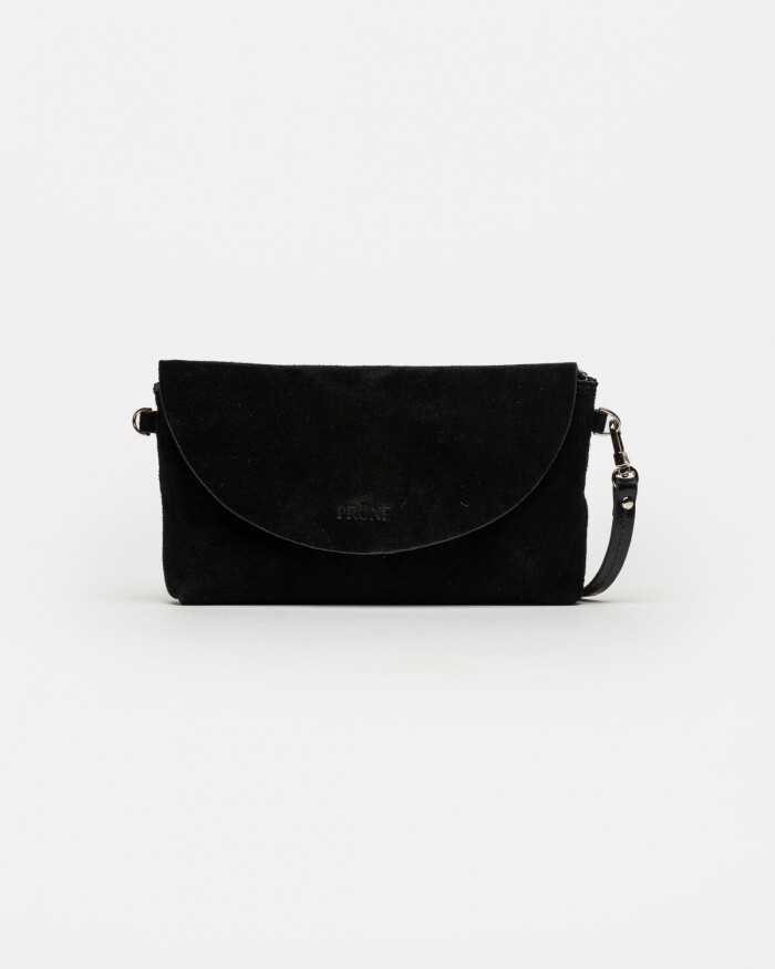 Mini bag Viena en cuero gamuza Negro