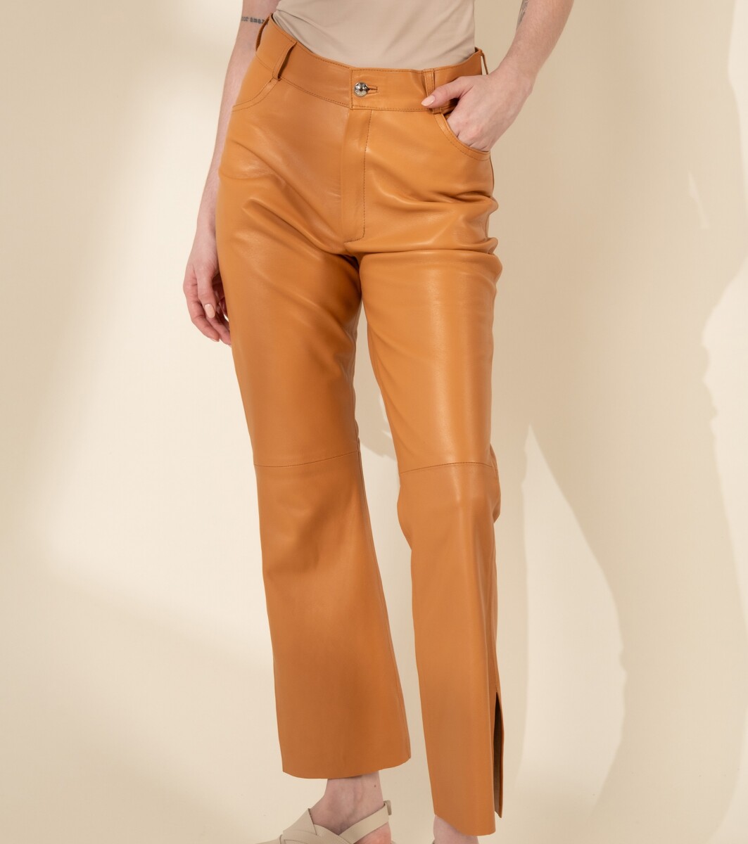 Leather Pant - Camel 