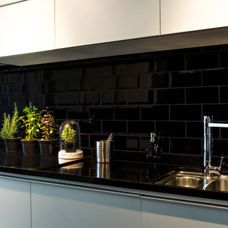 CERAMICA REVESTIMIENTO 10X20 BRILLANTE NEGRO BISELADO METRO GAMAS DE NEGRO