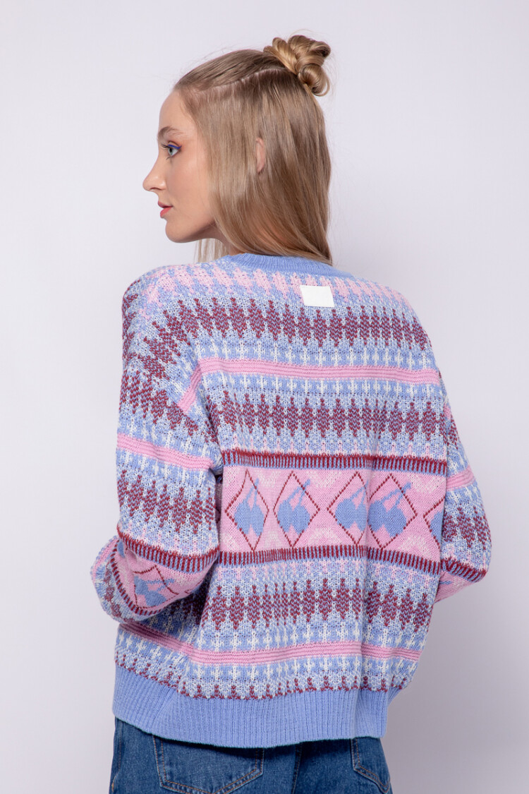 SWEATER CEREZA Celeste Cielo