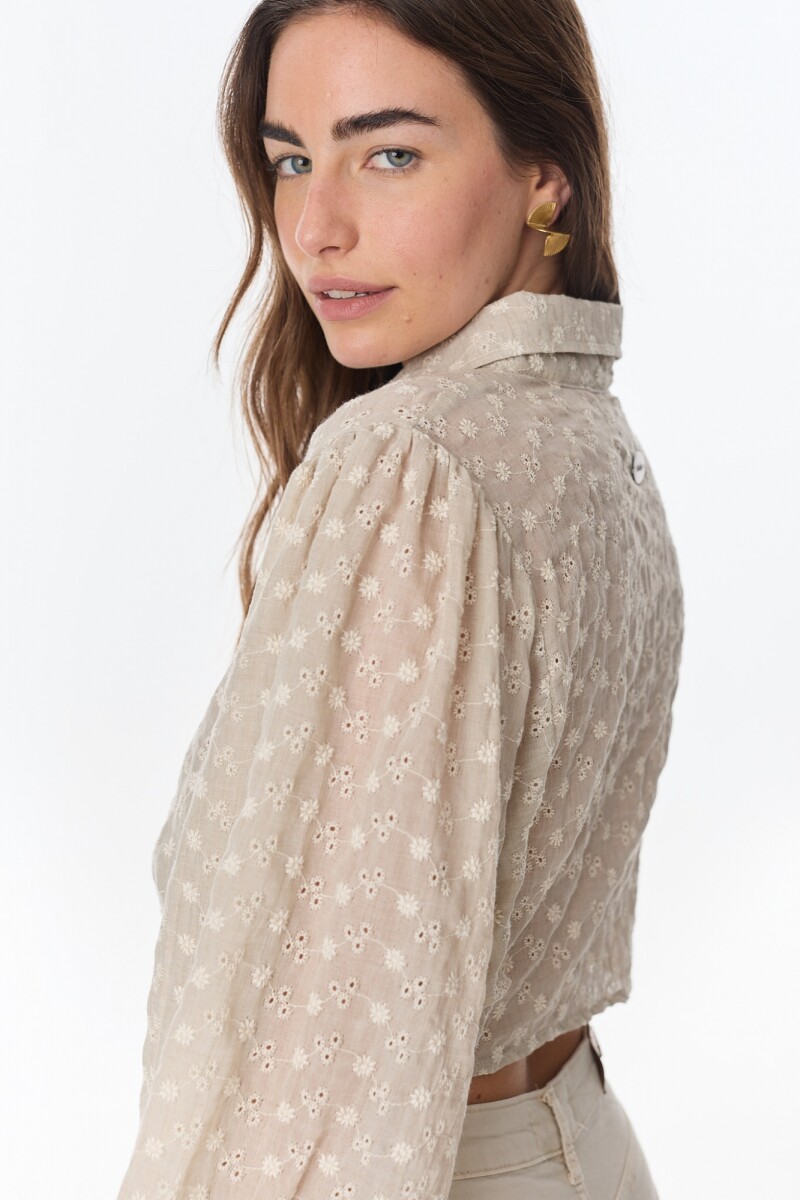 Top Mona Beige Broderie