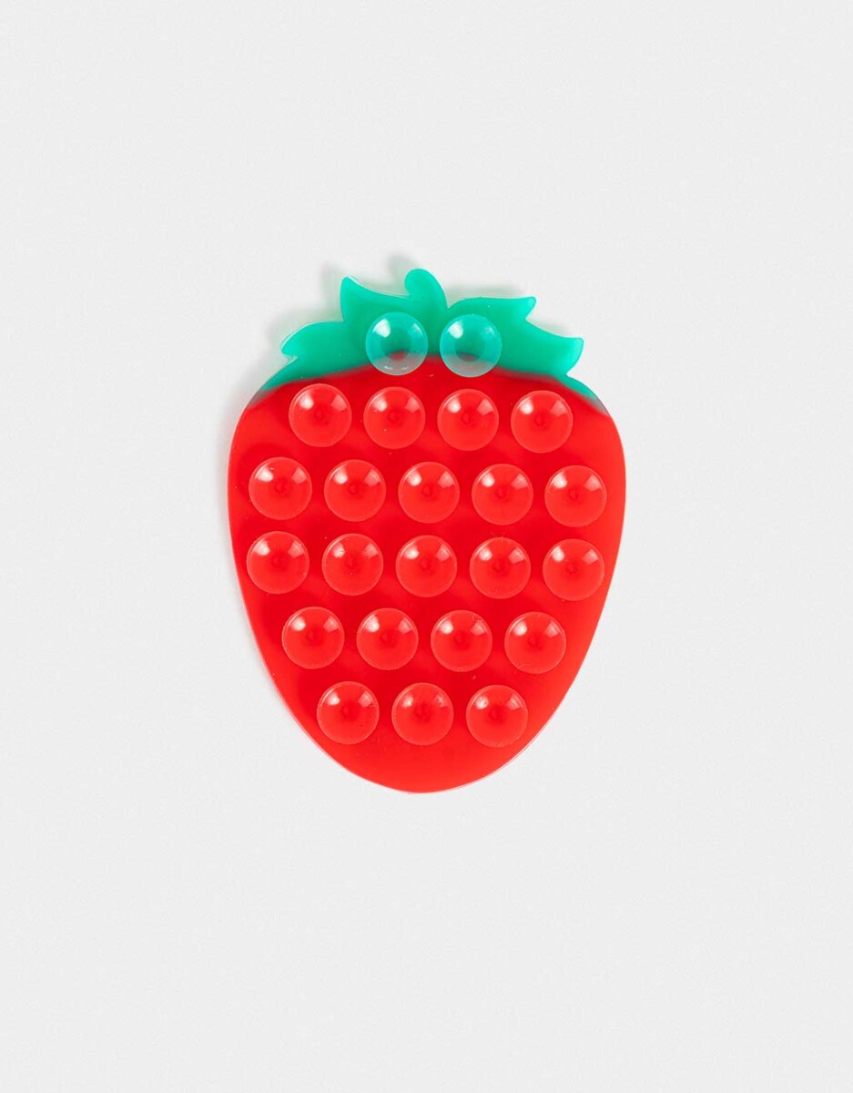 Sopapa Adhesiva Para Celular Con Forma De Frutilla 