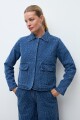 Chaqueta de jean texturada jean medio