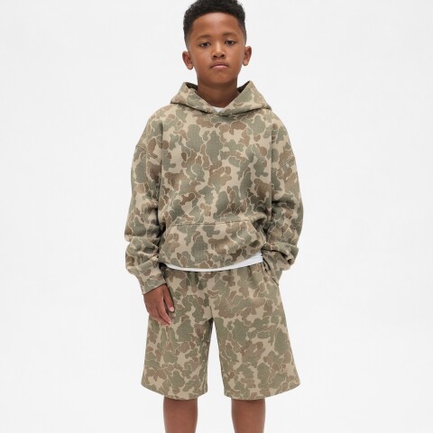BAGGY FLEECE SHORT NEUTRAL CAMO