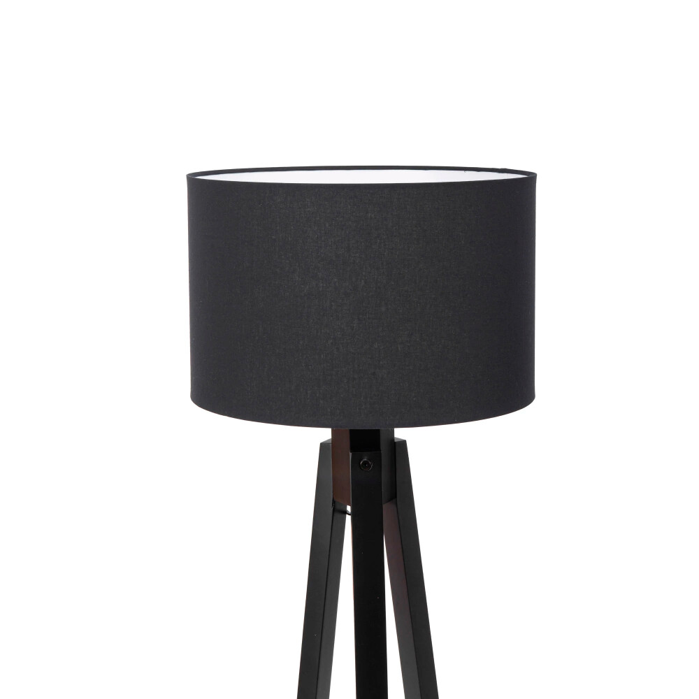 LÁMPARA NEGRO MADERA 3204