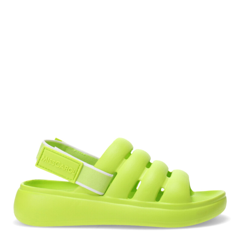 Sandalias de Mujer Miss Carol EILAT de goma con elastico Amarillo Limón