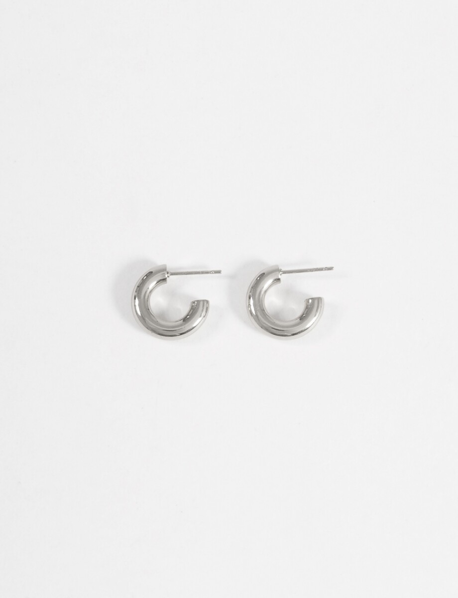 Aros curvos 1,6 cm acero - plateado 