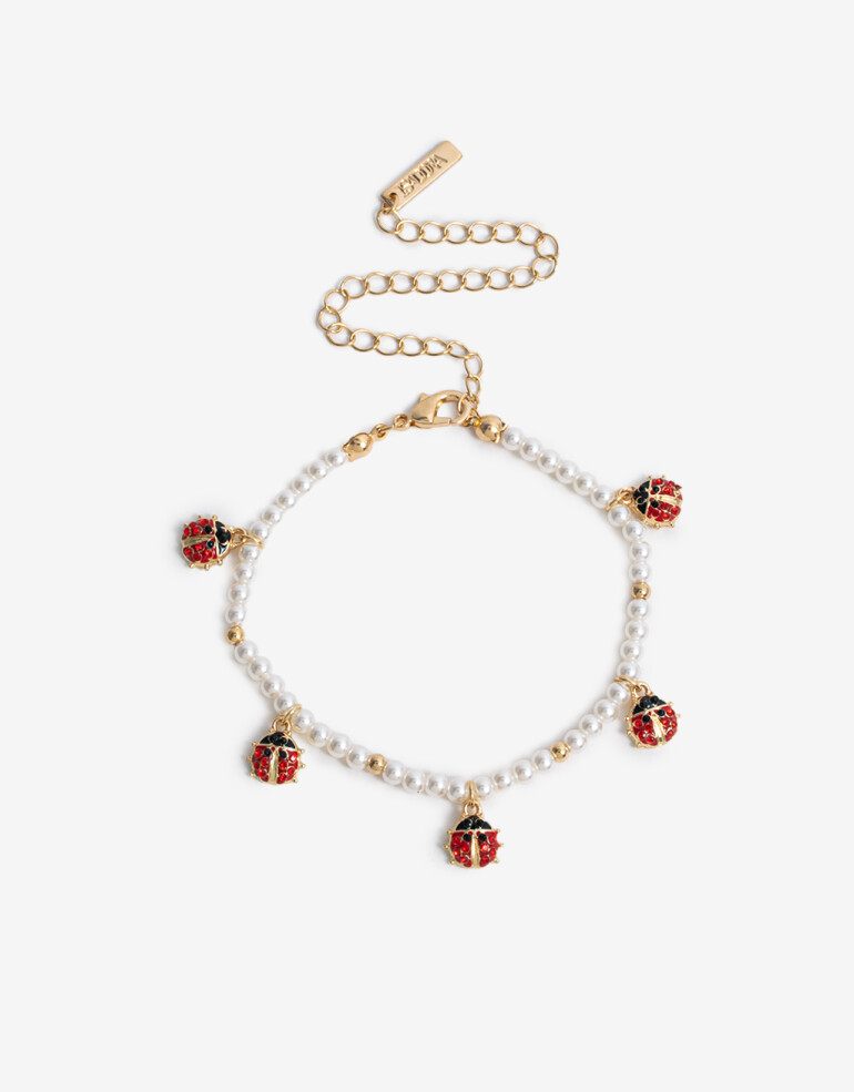 Pulseras Flexibles Color Pulseras Flexibles Lady Bug - Dorado