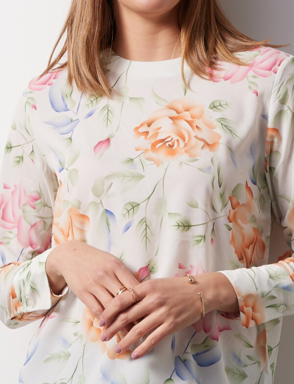 Blusa Flores CRUDO/MULTI