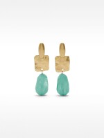 Pendientes Largos Efecto Piedra azul