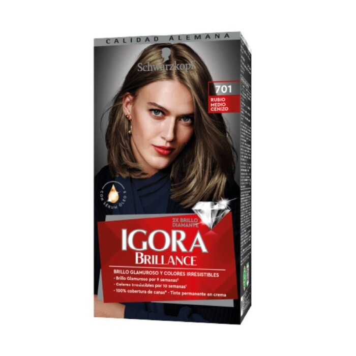 IGORA BRILLANCE RUBIO MEDIO CENIZO NÂ°70 única