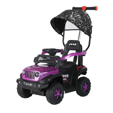 Jeep Bebesit a Batería y Push Car 2 en 1 VIOLETA