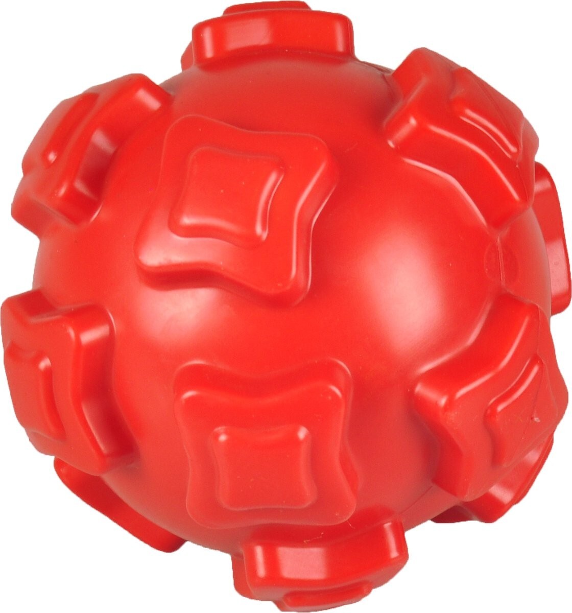 PELOTA BRUTUS FLAMINGO TPR ROJA 15CM CON SILBATO 
