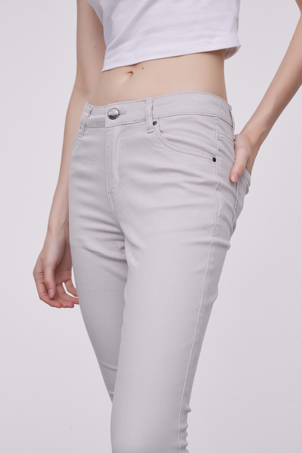 Pantalon Bardot Gris Claro