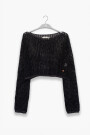 CROP SWEATER Black