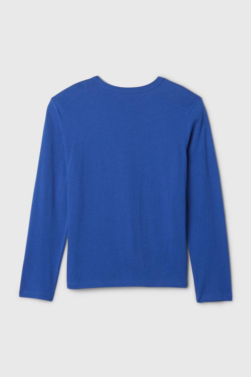 Remera Logo Gap Manga Larga Niño Soccer Blue