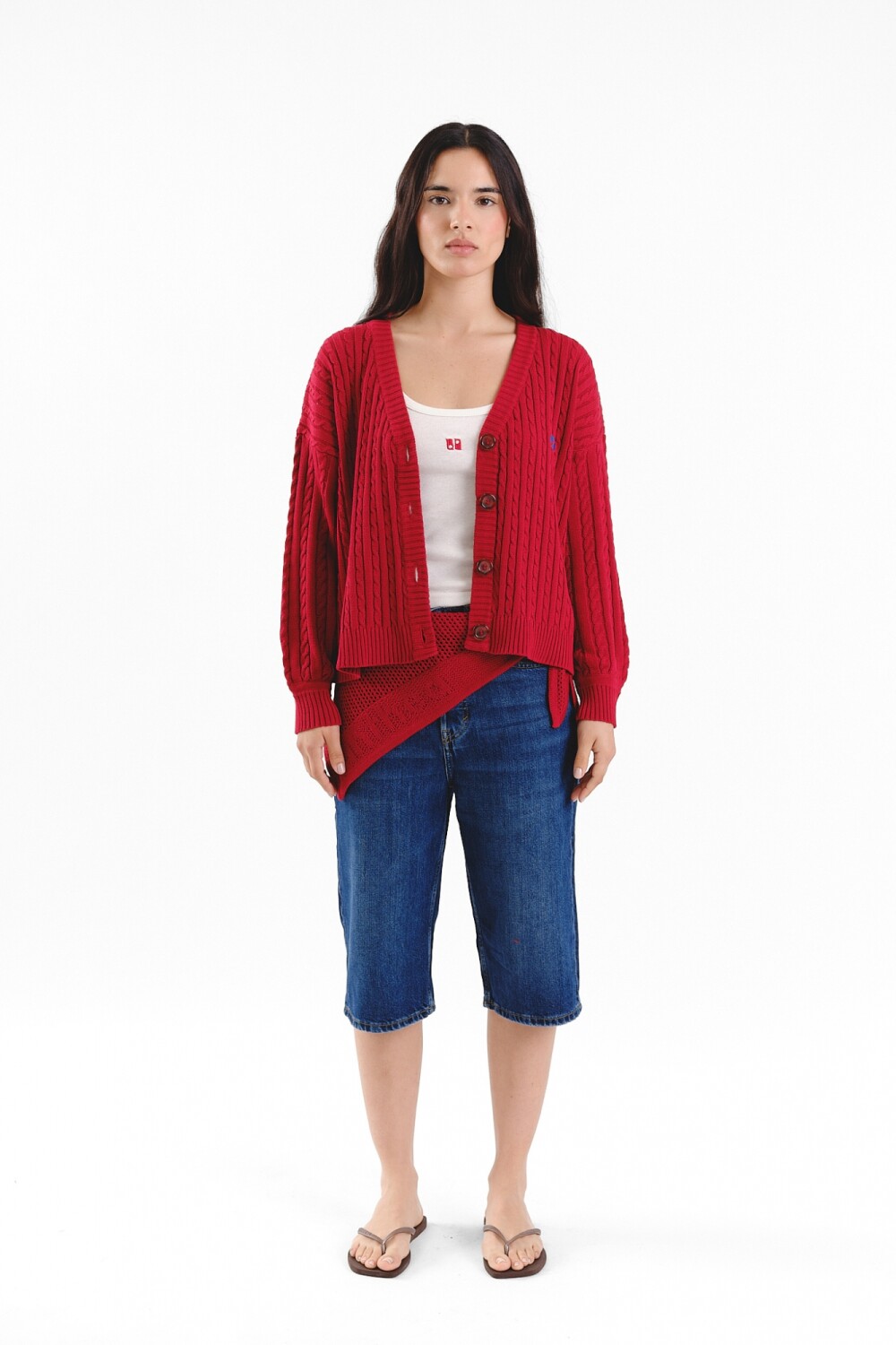 Cardigan Comodín Rojo