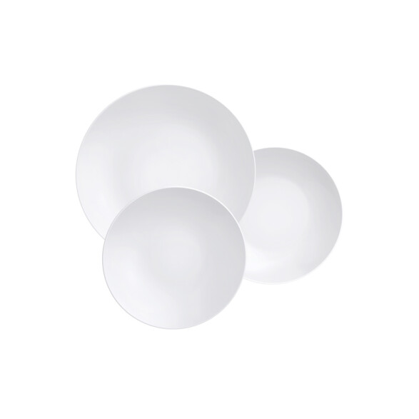 Juego platos porcelana blancos "SOPHIA HO" 12 piezas. -TRAMONTINA TDC0185
