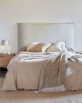 Cabecero desenfundable Tanit de lino blanco para cama de 180 cm